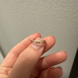 Tiffany & Co. Rose Gold Curved Diamond Wedding Band Ring size 4.25